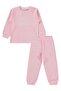 Smiling Face Printed Pajama Set for 1-7 Years Old - Pink - 2
