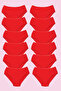 12 Pieces Ribbed High Waist Plus Size Bato Panties 100% Cotton - 2