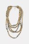 Brand Model Double Color Metallic Beaded Necklace Set - 2