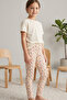 Girl's 95% Cotton Colorful Floral Patterned Leggings