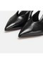 Large Size Women's Stiletto 41-42-43-44-Black Skin - 7