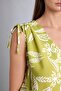 Regular Fit V-Neck Printed Sleeveless Green Shirt H5717Ax26Sm - 4