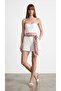 Women's Shorts with Scarf Detail Srt02014 Ecru