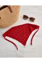 Pearl Detailed Openwork Triangle Knitwear Bandana Hair Accessory - 3