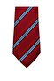 Navy Blue Striped Red Tie – 8 cm Wide - 6