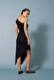 One-Shoulder Lace Detail Dress Black - 4