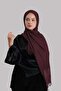 Burgundy Classic Shawl Self-Patterned Jacquard Fabric Laser Cut Fringed 202138_16