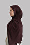 Burgundy Classic Shawl Self-Patterned Jacquard Fabric Laser Cut Fringed 202136_16 - 2