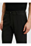 Black Slim Fit Elastic Waist Trousers 50328690-Vr046 - 5