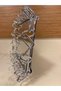 Tray Decorative Rectangular Mirror Brass Chain Model Medium Size Color Silver Diameter 34X24 cm