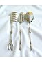 Luxury 3-Piece Tongs Serving Presentation Set Serving Spoon/Serving Tongs - 4