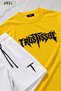 Trust Problem Printed Large Size Unisex Oversize T-Shirt Shorts Set - 3