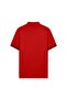 Contrast Sleeve Detailed Pique Red T-Shirt - 2