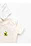 3-Piece Unisex Embroidered Baby Bodysuit, 100% Cotton Soft Textured Bodysuit - 3