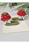 Strawberry Mushroom Man Figured Amigurumi Cute Children's Hair Clip Set of 2 Snap Clip Hair Accessory