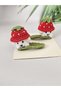 Strawberry Mushroom Man Figured Amigurumi Cute Children's Hair Clip Set of 2 Snap Clip Hair Accessory - 5