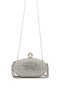 Women's Faux Leather Gray Evening Bag - 5
