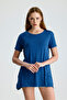 Slit Sleeve Folded Casual T-Shirt - 2