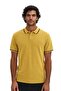Ar-Ma Men's Polo Collar T-Shirt Unprinted Basic Regular Fit Double Collar Combed Cotton Pique Y31374356802 Mustard