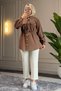 9102 - Stylish Comfortable Woven Women's Shirt with Button and Waist Tie Detail - 6