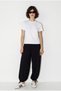 Women's Black Adjustable Leg and Waist Tie Sandy Shalwar Trousers 3319 60286320 - 3