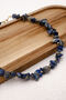 Lapis Lazuli Stone Necklace 40Cm+3Cm Real Natural Stone - 4