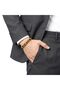 Tiger's Eye Natural Stone Wicker Weave Chain Men's Steel Bracelet - 21 cm - 2