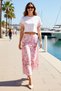 Women's A-Line Midi Skirt Floral Patterned Satin Fabric Elastic Waist Comfortable Cut Daily Wear Modern Stylish - 3