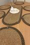 Jute Straw Runner Supla Set 7 Pieces - 30X80 cm Oval Washable American Service Tablecloth Set - 4