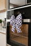 Digital Printing Checkered Bow Oven Ornament Decorative Filled Soft Handmade