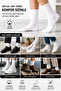 95% Cotton Men's Long Ribbed Plain Tennis Socks Premium Quality Seamless 6 Pairs Combed Cotton Socks with Elastic Midsole - 3