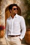 Men's White Linen Shirt 100% Organic Cotton – Breathable Fabric, Classic Fit, up to 5XL