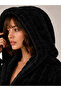 Women's Hooded Plush Wellsoft Bamboo Organic Bathrobe with Pockets and Belt, Soft Textured Dressing Gown - 5