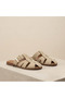 Women's Stylish Pin-On Slippers with Straps and Buckles, Soft Inside, Casual Suede Slippers