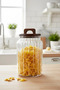 Mien Lenny Acacia Lid Striped Glass Jar 3000 ml |   Storage Container 3 L - 3