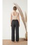 Women's 100% Cotton Muslin Palazzo High Waist Comfortable Fit Linen Trousers - 6