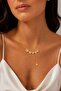 Brass Gold Color Minimal Dangle Star Model Women's Necklace - 2