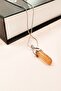 Handmade design necklace with chain from natural calcite stone: 3.5 cm chain: 20 cm boxed - 3