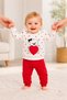Baby Girl Set - Seasonal Baby Set with Teddy Bear Pattern and Heart Design