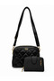 Women's Adjustable Crossbody Strap 4-Compartment Shoulder and Crossbody Bag Wallet Set