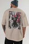 For Dog Lovers 16 Beige Oversize T-Shirt with Dog Print on the Back 100% Cotton Unisex Dog Lover Premium Design - 5