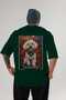 For Dog Lovers 34 Green Oversize T-Shirt with Dog Print on the Back 100% Cotton Unisex Dog Lover Premium Design - 2