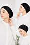 Luxury Seamless Women's Black Ready-To-Wear Turban Cap, Practical Hijab Cap Suitable for Daily Use, Lycra Non-Slip Cap - 3