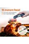 Digital Meat Thermometer, Instant Read Food Thermometer with Backlight LCD Screen, Foldable Long Probe & Auto On/Off, Meat Thermometer Probe for Kitchen, BBQ, Water, Milk, Cooking Food (Blue) - 3