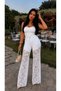 White Lace-Cut Special Design Jeans Mazelf - 3
