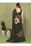 Mehendi Green Georgette Silk Foil Print Saree - FFT8726 | Mehendi Green - 4