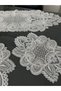 French Lace Tulle Guipure Stylish Luxury 3-Piece Runner Living Room Set Coffee Table Console Cover-Tv Unit Set - 3