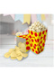 Yellow-Red Birthday Set for 16 People (Plate-Cup-Napkin-Corn Box-Toothpick-Banner) - 4