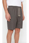 Men's Smoked Color 100% Cotton Linen Muslin Shorts with Back Pockets and Laces - 5