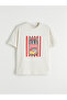 Printed Oversize 100% Cotton Women's T-Shirt - 4